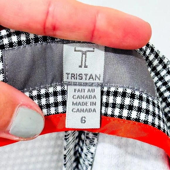 TRISTAN – Black & white checkered cropped pants | Tailored ankle fit | Size 6 * - Picture 8 of 8